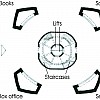 Plan Niveau 0 (±0,00, 140 m² +4x20 m²)